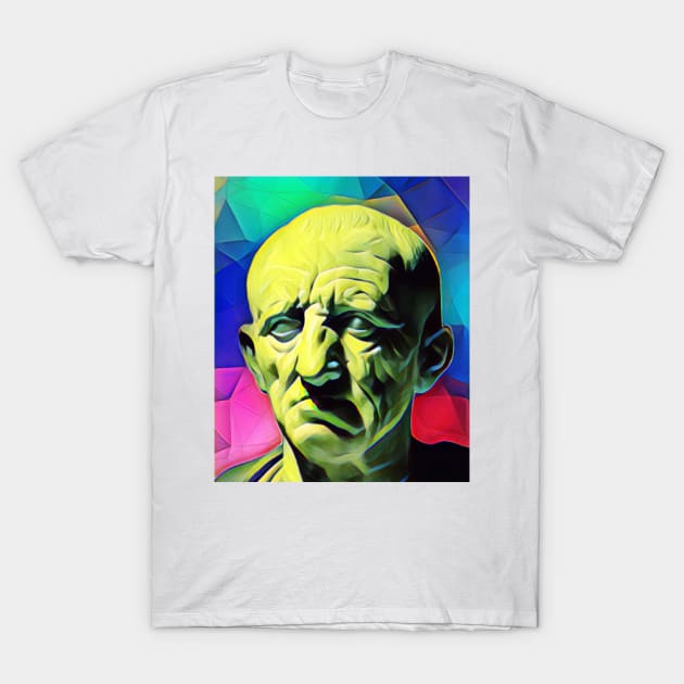 Cato the Elder Colourful Portrait | Cato the Elder Artwork 7 T-Shirt by JustLit